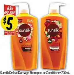 NQR Sunsilk Defeat Damage Shampoo or Conditioner offer