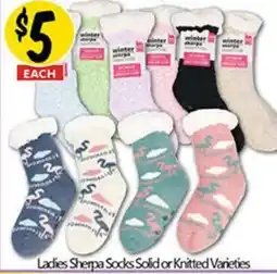 NQR Ladies Sherpa Socks Solid or Knitted offer