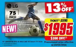 The Good Guys 75" QNED80B EVO Al Mini LED 4K Smart TV 2026 offer