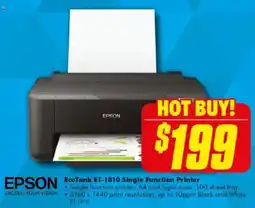 The Good Guys EcoTank ET-1810 Single Function Printer offer