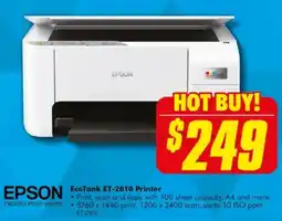 The Good Guys EPSON EcoTank ET-2810 Printer offer