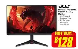 The Good Guys Nitro 24" FHD 144Hz VG240Y Gaming Monitor offer