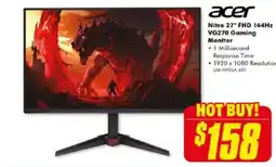 The Good Guys Nitro 27" FHD 144Hz VG270 Gaming Monitor offer