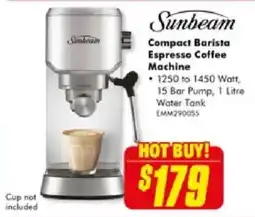 The Good Guys Compact Barista Espresso Coffee Machine offer