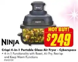 The Good Guys Crispi 4-in-1 Portable Glass Air Fryer - Cyberspace offer