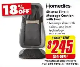 The Good Guys Shiatsu Elite II Massage Cushion with Heat offer