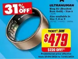 The Good Guys Ultrahuman ring air offer