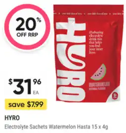 healthylife Hyro Electrolyte Sachets Watermelon Hasta offer