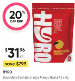 healthylife HYRO Electrolyte Sachets Orange Mango Hasta offer