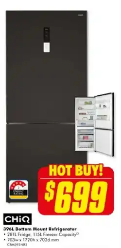 The Good Guys 396L Bottom Mount Refrigerator offer