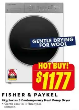 The Good Guys 8kg Series 5 Contemporary Heat Pump Dryer offer