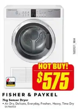 The Good Guys 7kg Sensor Dryer offer