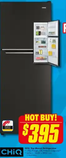 The Good Guys 202L Top Mount Refrigerator offer