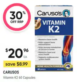 healthylife Carusos Vitamin K2 60 Capsules offer