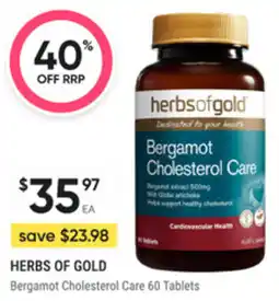 healthylife Herbs of gold Bergamot Cholesterol Care offer