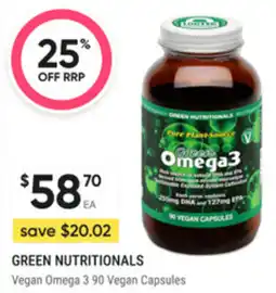 healthylife Green nutritionals Vegan Omega 3.90 Vegan Capsules offer