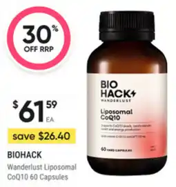 healthylife Biohack Wanderlust Liposomal CoQ10 offer