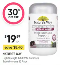 healthylife Nature's way High Strength Adult Vita Gummies Triple Immune offer