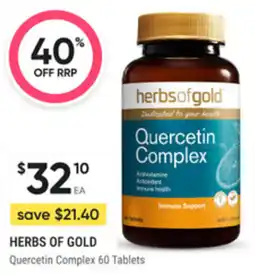 healthylife Herbs of gold Quercetin Complex offer