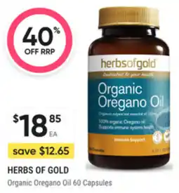 healthylife Herbs of gold Organic Oregano Oil offer