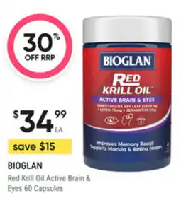 healthylife Bioglan Red Krill Oil Active Brain & Eyes offer