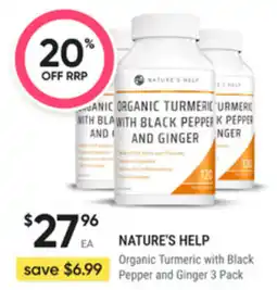 healthylife Nature's help Organic Turmeric with Black Pepper and Ginger offer