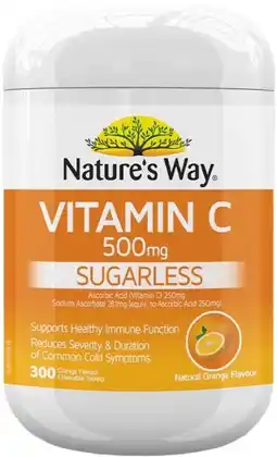 healthylife Nature's Way Vitamin C 500mg 300 Chewable Tablets offer