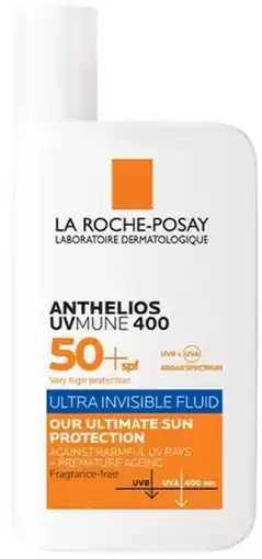 healthylife NEW La Roche Posay Anthelios UVMune Invisible Fluid Facial Sunscreen SPF50+ offer