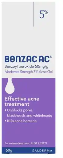 healthylife Benzac AC Moderate Strength 5.0% Acne Gel offer