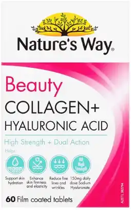 healthylife Nature's Way Beauty Collagen + Hyaluronic Acid 60 Tablets offer