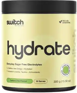 healthylife Switch Nutrition Hydrate Sugar Free Electrolytes Lemon Lime offer