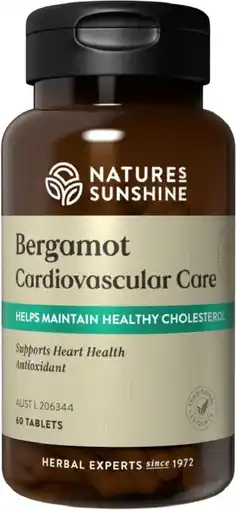 healthylife Nature's Sunshine Bergamot Cardiovascular Care 60 Tablets offer
