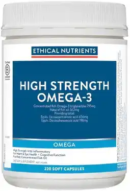 healthylife Ethical Nutrients High Strength Omega-3 220 Capsules offer