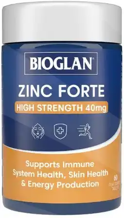 healthylife Bioglan Zinc Forte High Strength 40mg 60 Tablets offer