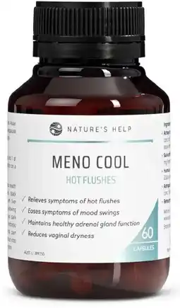 healthylife Nature's Help Meno Cool - Hot Flushes 60 Capsules offer