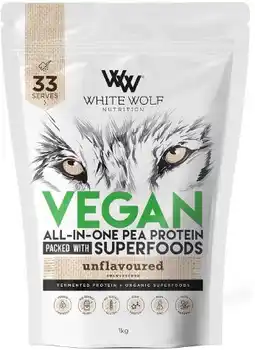 healthylife White Wolf Nutrition Vegan Protein Powder With Superfoods Unflavoured offer