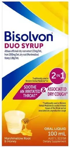 healthylife Bisolvon Duo Syrup Marshmallow Root & Honey offer