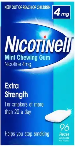 healthylife Nicotinell Chewing Gum Mint 4mg 96 Pieces offer