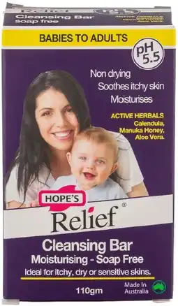 healthylife Hope's Relief Soap Free Cleansing Bar offer