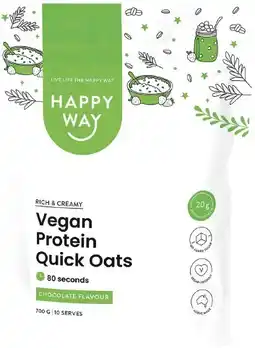 healthylife Happy Way Vegan Protein Quick Oats Chocolate offer