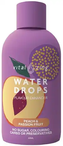 healthylife Vital Zing Water Drops Peach & Passionfruit offer