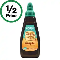Woolworths Green’s Maple Flavoured Syrup offer