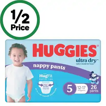 Woolworths Huggies Ultra Dry Nappy Pants-36 offer