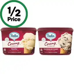 Woolworths Bulla Creamy Classics offer