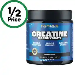 Woolworths Famous Nutrition Unflavoured Creatine offer
