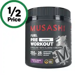 Woolworths Musashi Pre Workout Powder offer
