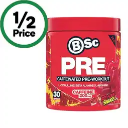 Woolworths BSc Caffeinated Pre-Workout offer