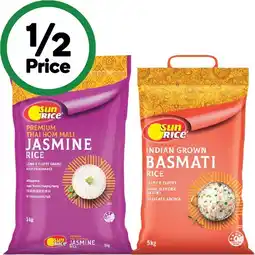 Woolworths SunRice Premium Thai Jasmine or Basmati 5 kg offer