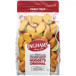 Woolworths Ingham’s Crumbed Chicken Nuggets or Tenders 1 kg offer