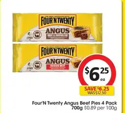 Coles Four'N Twenty Angus Beef Pies 700 g offer